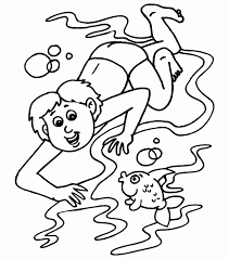 612x792 swimming coloring page synthesis.site. Swimming Coloring Pages For Kids Coloring Home