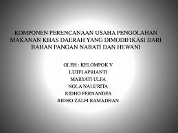 Produk makanan khas daerah hewani telur asin dadih ikan asin rendang sate srepeh 2. Ppt Makalah Pkwu Dini Lestari Academia Edu