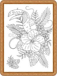 Hand drawn zentangle bird sitting on blooming tree branch for ad. Pin On Infantiles