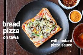 Pizza Bread Recipe Bread Pizza Recipe With Instant Pizza Sauce Recipe In 2020 Spicy Snacks Pizza Bread Recipe Indian Snack Recipes