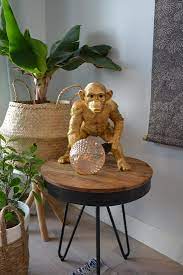 bol com aap lamp gouden aaplamp half staand golden monkey lamp standing bali lifestyle