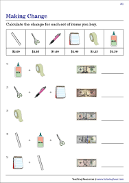 making change worksheets