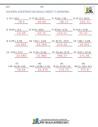 Children practice rounding decimals and comparing their value with this math worksheet. Adding Decimals Worksheet 5th Grade