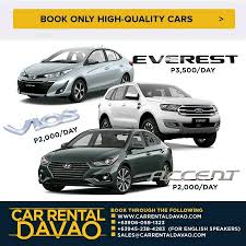 Sedan Suv Vans Rental In Davao Car Rental Sedan Rental