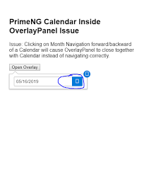 Only Inside P Overlaypanel P Calendar Has Month Year Navigation Problem Issue 7693 Primefaces Primeng Github
