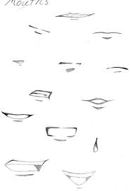 To draw the near sleeve, extend a set of curved, parallel lines and connect them using a give the boy a smile by drawing a large, curved line that intersects a small, curved line at the cheek. Manga Mouths Anime Manga Mouths By Brp393 Anime Face Drawing Mouth Drawing Manga Drawing Tutorials