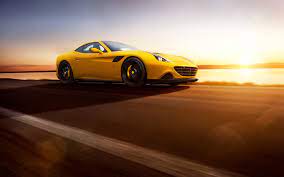 Download Ferrari California Ferrari Yellow Sunset Free Wallpapers