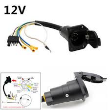 Interconnecting wire routes may be shown approximately, where. 12v 4 Pin Flat To 7 Pin Round Trailer Plug Wiring Adapter Plug Black Rv Style Ebay
