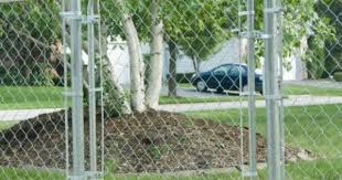 5ft Black Chain Link Fence Gate Yardgard 6 Ft W X 4 Ft H Galvanized Metal Adjustable Single Walk Through Chain Link Fence Gate 3283ad48 The Home Depot Chain Link Fence Gate Chain Link Fence Fence Gate