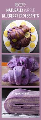 Check Out These Beautiful Naturally Purple Blueberry Croissants The Trick Purple Compound Butter Recipes Food Croissant Recipe