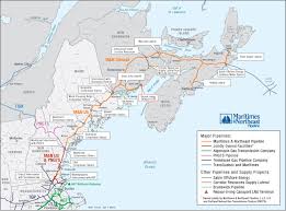 Canada key projects and business highlights 2014. Map Maritimes And Northeast Pipeline