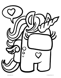 Among them, such as ice lolly, popsicle, sundae, eskimo pie and ice cream cones coloring pages. Among Us Unicorn Coloring Page Coloring With Kids