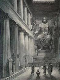The statue of zeus was in a temple similar to the parthenon. Die Zeus Statue In Olympia