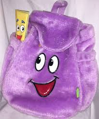 Dora The Explorer Backpack Purple Glitter Sparkle With Map Toddler Size Purple Backpack Purple Glitter Toddler Sizes