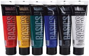 Liquitex Basics 6 Pk Acrylic Paints Assorted Colors