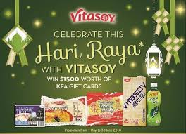 Whole foods market gift cards cannot be used for online purchases including catering and meals on gift cards may not be resold unless approved by whole foods market. Vitasoy Sg Celebrate This Hari Raya With Vitasoy Simply Purchase Any Vitasoy Or Unicurd Product To Win 1500 Worth Of Ikea Gift Cards Contest Full Terms And Conditions 1 To Take