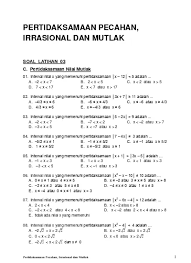Rangkuman materi bab pertidaksamaan disertai contoh soal dan jawaban dengan pembahasan lengkapnya download soal persamaan nilai mutlak pdf matematika wajib kelas x. Modul Matematika Sma Dan Soal Latihan 12 Latihan 06