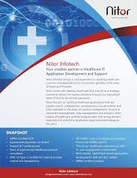 Nitor Infotech Your Credible Partner In Healthcare It Application Development And Support Nitor In Health Care Healthcare Technology Health Care Services