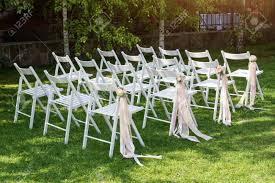 6 x hanging chair decorations. Beautiful Wedding Set Up Wedding Ceremony In The Garden White Stock Photo Picture And Royalty Free Image Image 84493168