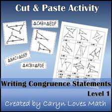 Writing Congruence Statement For Congruent Triangles Sorting Activity Sorting Activities Middle School Math Resources Collaborative Learning Activities