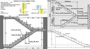 Design Of Rcc Dog Legged Staircase Download Staircase Design Spreadsheet