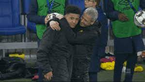 Jadon, standing on a chair: Lucien Favre Football Gif By Borussia Dortmund