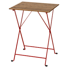 Tarno Mesa Jardin Rojo Tinte Marron Claro Ikea In 2020 Wooden Outdoor Furniture Staining Wood Ikea