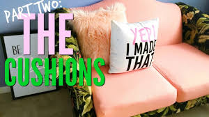 I did this because you don't want to see or feel the board on the nice side of the cushion…it should be nicely tucked away. How To Reupholster A Couch The Seat Cushions Youtube