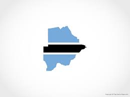 The used colors in the flag are blue, white, black. Vector Map Of Botswana Flag Free Vector Maps