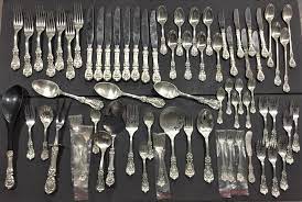 Ster;ling silver flatward from the 1900's with eagle hallmark and floral pattern. The 5 Most Valuable Sought After Sterling Silver Flatware Patterns