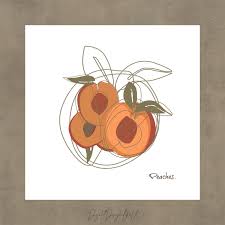 Summer Peachy Print Peaches Art Print Abstract Fruit Art Etsy In 2021 Fruit Wall Art Peach Art Art Prints