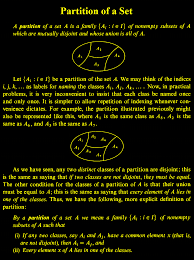 Partition Of A Set Mathematik