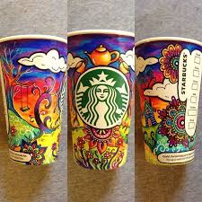 Art By Mashamanya Starbucks Art Starbucks Cup Art Starbucks Coffee Cups