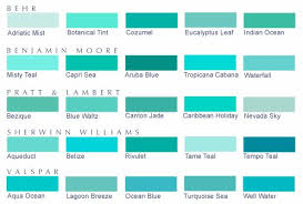 blue color sample chart turquoise paint colors blue green