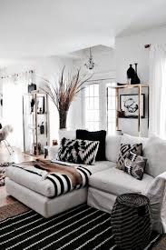 Apartment Black And Gold Living Room Ideas Modern Southwestern Global Living Room Design In A Neutral Color Palette Of White Beige And B Living Room White Black And White Living Room White Living Room