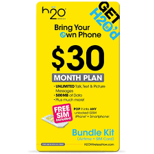Anytime to stay covered on a nationwide lte network with no contract prepaid wireless. H2o Wireless 30 Monthly Unlimited Plan And 30 Bundle Airtime