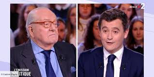 Madame le pen, dans sa stratégie de la dédiabolisation, en vient à être dans la mollesse. Gerald Darmanin Se Paie Jean Marie Le Pen Dans L Emission Politique Avec Un Tacle Plein D Ironie Video
