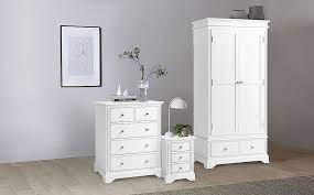 Nexera acapella 3 piece twin size bedroom set white & ebony. Berkeley Painted White 3 Piece 2 Door Wardrobe Bedroom Furniture Set Furniture And Choice