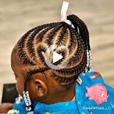Simple african style braiding decorated by colorful beads. Pin On Afrikanische Zopfe Frisuren Kids Hairstyles Braids For Kids Lil Girl Hairstyles