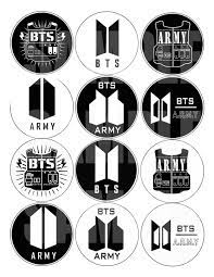 Here you can explore hq bts logo transparent illustrations, icons and clipart with filter setting like polish your personal project or design with these bts logo transparent png images, make it even. Bts Army Logo Stickers Bangtan Boys Large 2 5 Circle Stickers To Place Onto Party Favor Bags