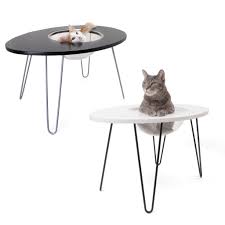 Crate & barrel fernando metal drum coffee table. Hauspanther Nestegg Raised Cat Bed Side Table By Primetime Petz Hauspanther