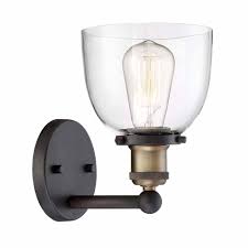 Home Decorators Collection Evelyn 1 Light Artisan Bronze Wall Sconce Hb15018 313 The Home Depot