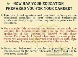 How Has Your Education Prepared You Job Interview Tips Job Interview Preparation Job Advice