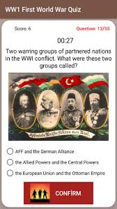 Pixie dust, magic mirrors, and genies are all considered forms of cheating and will disqualify your score on this test! Ww1 First World War Quiz For Android Apk Download