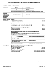 Through the reward program, cardholders earn one point for general purchases and two points for every dollar spent on purchases at participating volkswagen locations. Fillable Online Preis Und Leistungsverzeichnis Der Volkswagen Bank Direct Nabu Fax Email Print Pdffiller