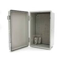 Unbranded ABS Plastic Enclosure, IP66, 7 in. x 11 in. x 5 in., Honeycomb Bottom Plate and Mounting Brackets LWHY-190290140