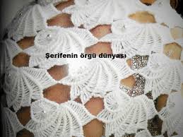 Incili Midye Sal Modeli Krose Dikisler Desenler Sal