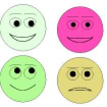 Results of a preliminary run at collectively evolving emoticons for a)...