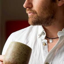 St Christopher Silver Pendant Leather Necklace