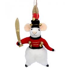 3 wooden christmas nutcracker soldiers traditional tree decoration ornaments. Gisela Graham Wool Mouse Soldier Xmas Decoration Handpicked Gifts